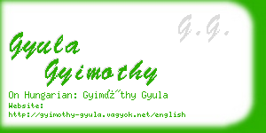 gyula gyimothy business card